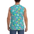 thumbnail image 4 of Goofa Donut Printed Men's Sleeveless T-Shirt - Athletic Gym Workout Tank Top for Men - Moisture-Wicking, UPF 30+ Quick-Dry Muscle Tee-Small, 4 of 8