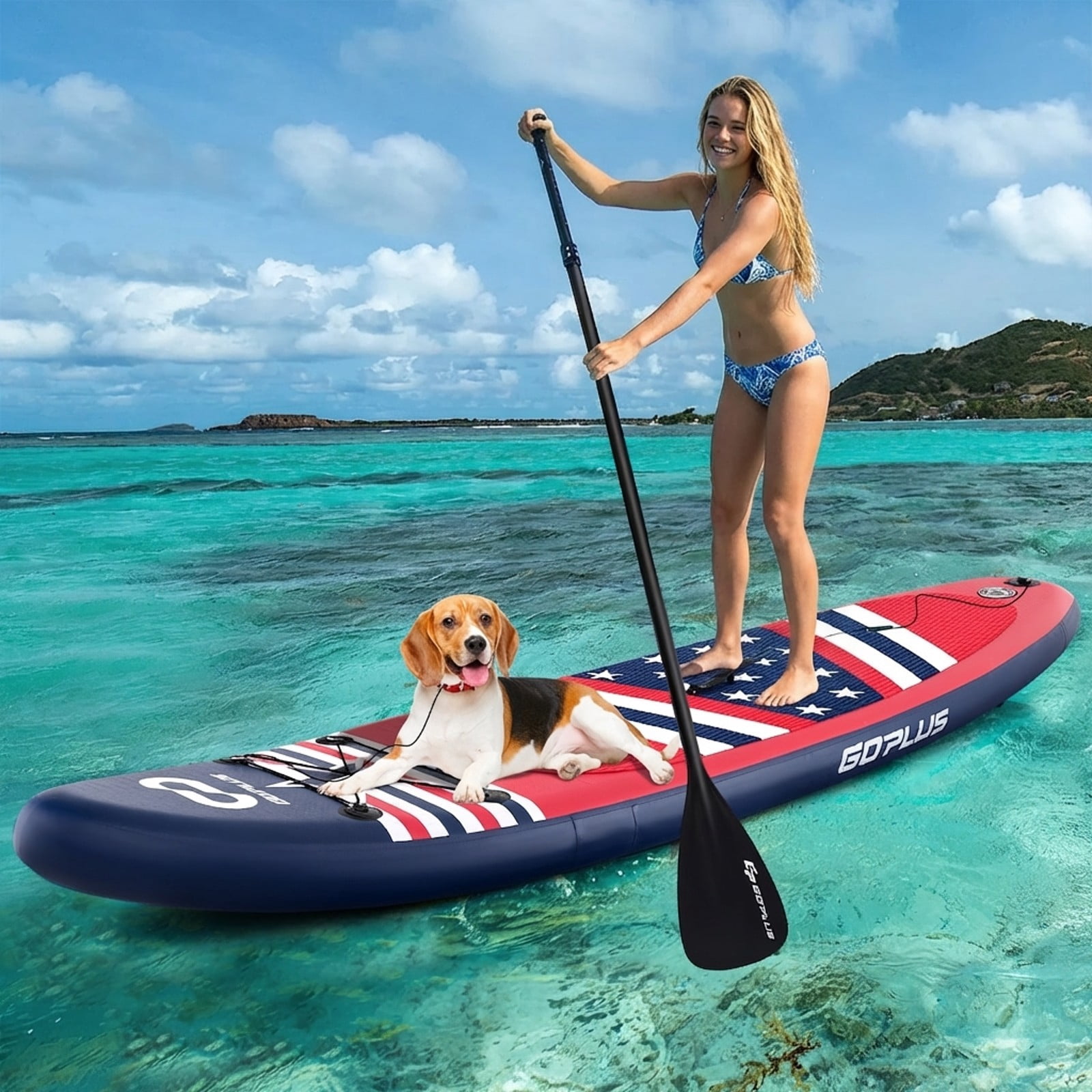 Airfind Inflatable Paddle Board with Fin and Backpack-B