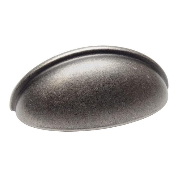 DyGTyX 5 Pack 783WN Weathered Cabinet Hardware Bin Cup Drawer Cup Pull - 3" Inch (76mm) Hole Centers