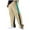 Khaki, variant on Dagugfen Pants for Men Drawstring Elastic Waist Side Button Loose Color Block Comfy Casual Athletic Pants