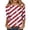 A06 Red, variant on Conairie 4th of July Shirt Womens 3/4 Sleeve Crew Neck Loose Patriotic T Shirts With Flag Stars Stripes Holiday Commemorative Tops Red L