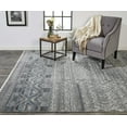 thumbnail image 2 of Feizy Payton Transitional Diamond, Gray/Ivory/Blue, 3'6" x 5'6" Accent Rug Sheen Fade Resistant Farmhouse Trellis & Lattice Design Carpet for Living Dining Bed Room, 2 of 4