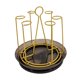 thumbnail image 4 of Rejilla para secar tazas Soledad con bandeja de drenaje oro, 4 of 10