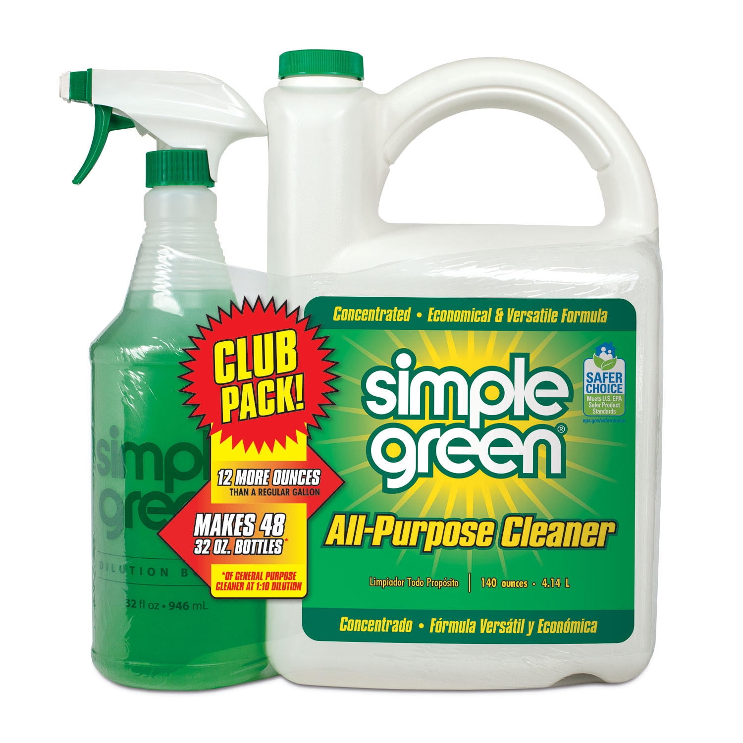 Simple Green AllPurpose Cleaner (140 oz. Refill + 32 oz. Trigger Spray
