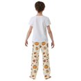 thumbnail image 4 of FORMRS Boys Pajama Pants with Pockets Size 6-8Y Kids Lounge Sleep Bottoms, Fall Beige Pumpkin, 4 of 8