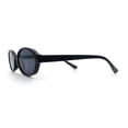 thumbnail image 6 of Trendy Retro Micro Oval Dad Fashion Plastic Sunglasses All Black, 6 of 8