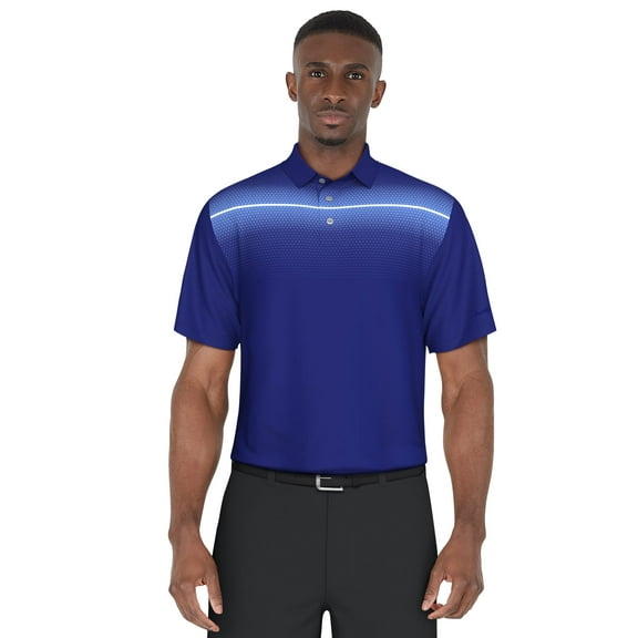 Ben Hogan Men's and Big Men’s Chest Print Golf Polo Shirt, up to Size 5XL