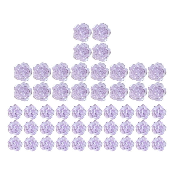 UDIYO 50Pcs Nail Camellias Three-dimensional Shiny Visual Effect DIY Mini Trendy Nail Manicure Craft Ornaments for Manicurist