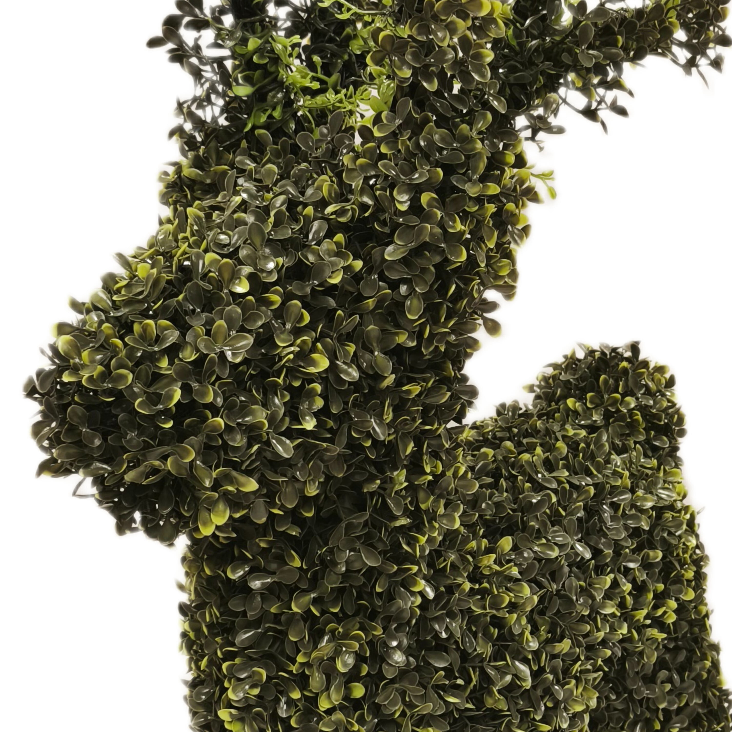My Texas House Boxwood Deer Topiary Christmas Decoration, Green, 29"