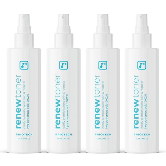 Tónico facial Briotech Renew con ácido hipocloroso 120 ml (paquete de 4)