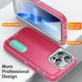 thumbnail image 5 of TECH CIRCLE for Apple iPhone 16 Case, Anti-Drop Hybrid Heavy Duty Protective Phone Cover Shockproof Rugged Military Bumper Tough Kickstand Cover for Apple iPhone 16 6.1" 2024,Rose+Mint, 5 of 8