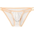 thumbnail image 2 of TANBOM Men's Comfortable Triangle Thong Nylon Underwear White L 1-Pack, 2 of 6