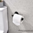thumbnail image 6 of 1Pcs Bathroom Toilet Paper Holder,Wall Mounted Tissue Rack,Stainless Steel Rustproof Adhesive Toilet Roll Holder for Bathroom, Kitchen, Washroom,Non Porous Installation,6.22''x3.23''(Black), 6 of 7