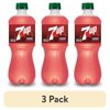 (3 pack) 7UP Caffeine Free Cherry Soda Pop, 20 fl oz, Bottle