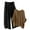 Brown, variant on Enjoytime Lounge Sets for Women Solid Color V-Neck Long Sleeve Tops Wide Leg Pants Loungewear 2025 Travel Vacation 2 Piece Outfits Brown L