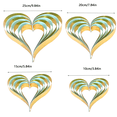 thumbnail image 5 of 4pcs Red Love Heart Ceiling Hanging Swirl Decoration Heart Shape Pendant Glitter Cardboard Hanging Valentine Showcase Decor Gold+blue, 5 of 9