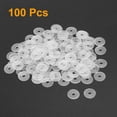 thumbnail image 2 of Uxcell 17mm O.D. 1mm Thick Nylon Flat Washers for M4 Screw Bolt, 100 Count, 2 of 6