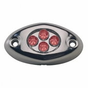 Innovative Lighting 004-4200-7 Lampe de courtoisie - Montage en surface - 4 DEL - DEL rouge et bo-tier en chrome