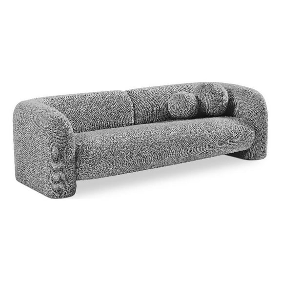 Pemberly Row Modern / Contemporary Gray Finish Boucle Fabric Sofa