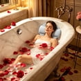 thumbnail image 2 of Almohada de baño para bañera con ventosas, almohada de espuma de PVC para bañera, cojín de soporte para cabeza y cuello, accesorio para spa en casa, reposacabezas ergonómico para bañera con 8, 2 of 6
