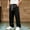 Black, variant on Men's Pants Big and Tall 50x30 Summer Casual Loose Straight Leg Trousers Relaxed Fit