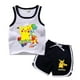 thumbnail image 3 of Camiseta de algodón de Pikachu para niñas y pantalones cortos, conjunto de 2 uds. De ropa de dibujos animados de Pokémon para niños, traje deportivo de la Patrulla Canina para verano, 3 of 5