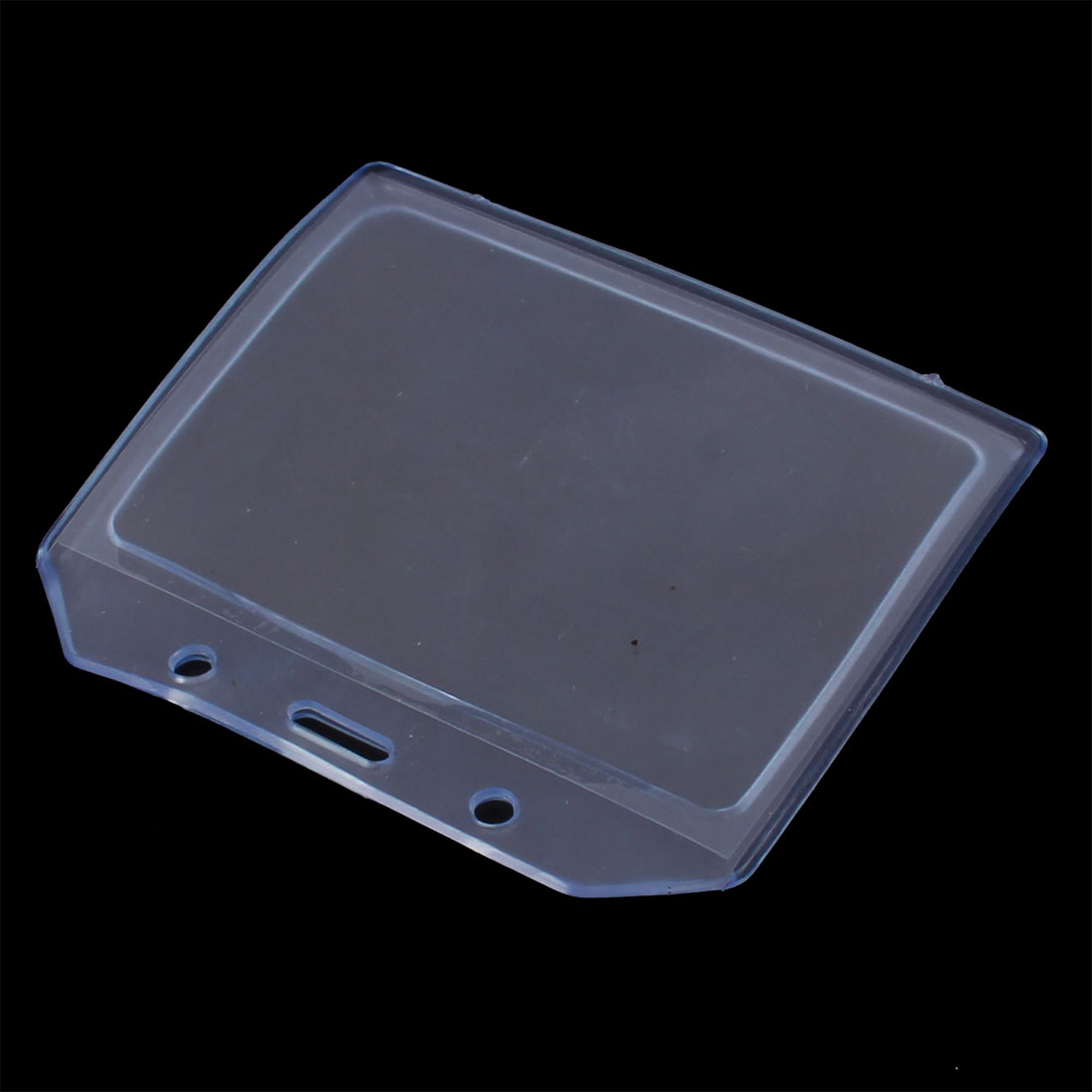 Unique Bargains Horizontal Transparent Plastic ID Card Name Badges Holder Pocket