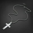 thumbnail image 6 of FindChic Cross Necklaces for Men Stainless Steel Lord's Prayer Pendant Necklace Boyfriend Husband Religious Valentine's Day Gift Packaged, 6 of 8