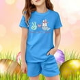 thumbnail image 2 of CAIXIA Toddler Baby Boy Girl Easter Outfit Bunny Shorts Set Infant Rabbit Short Sleeve Shirt Summer Cute Clothes, 2 of 5