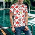 thumbnail image 6 of Hirioo Amanita Red Mushroom for Men's Baseball T-shirt Shirts Short Sleeve Casual Summer Button Stretch T Shirts,Size S-4XL-4X-Large, 6 of 7
