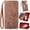 Brown, variant on for Motorola Moto G (2026) Matte Nubuck Leather Phone Case Zipper Wallet Folio Flip Cover Kickstand, 2-Layer Card Slot Cash Holder Photo Frame, Embossed Floral Magnetic Clasp, Wrist Strap