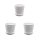 thumbnail image 5 of Wosthever Macetas resistentes a la intemperie para jardinería, macetas decorativas para flores, maceta para bonsái, maceta blanca M + bandeja M Type1 NO1, 5 of 6