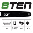 thumbnail image 5 of 8TEN 32" Chainsaw Bar & Chain .063 3/8 105DL for Stihl 066 MK1010316, 5 of 7