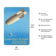 thumbnail image 2 of Deutsche Zeppelin Reederei (German Zeppelin Line) - Atlantic - Hamburg-American - Vintage Airline Travel Poster by Ottomar Anton c.1935 - 8 x 12 inch Vintage Metal Tin Sign, 2 of 4