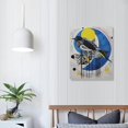 thumbnail image 4 of COMIO Framed Kandinsky Famous Watercolor Abstract Geometric Aesthetic Line Canvas Wall Art For Living Room Unique Retro Vintage Relaxing Bathroom Wall Decor Prints Ready To Hang, 4 of 5