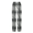 thumbnail image 5 of GuangCheng George Mens Classic Black and White Plaid Pajama Pants Soft, Loose Fit Sleep Pants with Elastic Waist,Size:M, 5 of 5