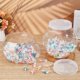 thumbnail image 5 of 2 tarros de plástico redondos para caramelos, 2,1 l/74 oz, transparentes, para galletas, con tapa, transparentes, para detergente de ropa, para bufé de cocina, para aperitivos, 4,3 x 7,1 x 6,9, 5 of 6