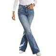 thumbnail image 5 of YuXingFu Linen Pants Women Tall Fashion Women Casual High Waist Pocket Solid Denim Comfortable Denim Jeans Light Blue S, 5 of 7