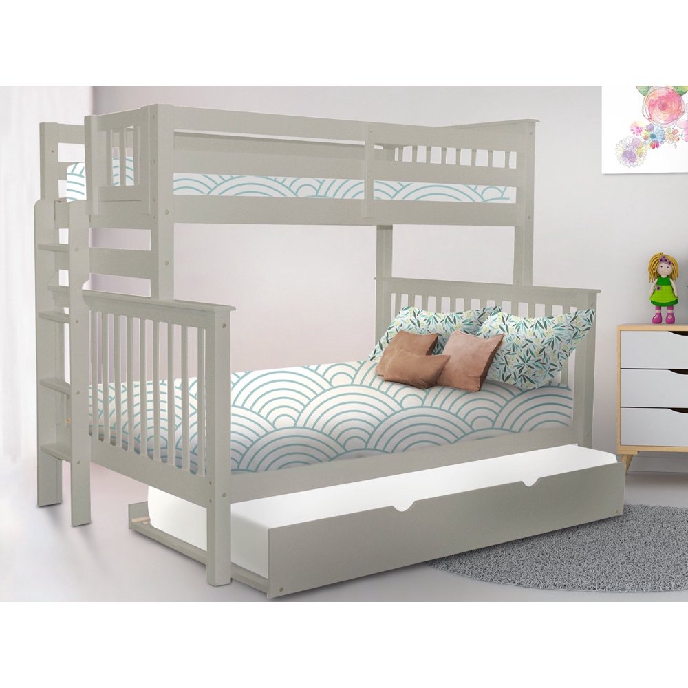 Bedz King Bunk Beds Twin over Full Mission Style with End Ladder and a