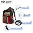 thumbnail image 4 of Lsque Chameleon Panther On Colored Pencils Pattern Canvas Daypack, Durable Backpack, High-quality Versatile Backpack,Vintage Compact Backpack-Medium, 4 of 6