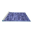 thumbnail image 2 of Ahgly Company Machine Washable Indoor Round Abstract Blue Modern Area Rugs, 6' Round, 2 of 4