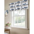 thumbnail image 6 of Coastal Fish Curtain Valances for Windows, Oil Painting Ocean Nautical Beach Kitchen Valance Window Treatment, Light Filtering Block Curtains for Bathroom/Bedroom/Living Room 42'' x 18'', 6 of 9
