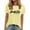 Yellow, variant on Fashion Clothing Ladies V NeckPrinted Short Sleeve T Shirt Casual Style Summer Top Active Shirt Women Womens 3/ 4 Sleeve Tee Shirts Insulated Thermal Shirts Women Ling Woman Lace Top Womens C Blue 3XL