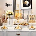 thumbnail image 4 of 3-Pcs Plant-Themed Glass Candy Jars - Polished Metal Lids for Seasonal Holiday Home Decor, 4 of 9