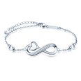 thumbnail image 1 of Pulsera Infinity Heart de plata 925 para mujeres y jóvenes, 1 of 1