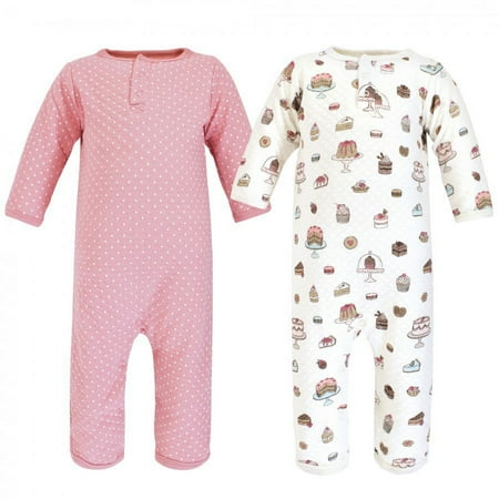 UPC: 0660168190465 | Hudson Baby Infant Girl Premium Quilted Coveralls Sweet Bakery 0-3 Months