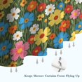 thumbnail image 6 of Pioneer Flower Floral Print Pattern Shower Curtain 36"x72", Bathroom Decorative Shower Curtain Set with 12 Hooks, Waterproof Washable, 6 of 6