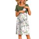 thumbnail image 3 of Ekouaer Women's Nursing Dress Summer Short Sleeve Patchwork Maternity Breastfeeding Knee Length Dress, 3 of 5