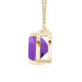 thumbnail image 2 of ANGARA Natural Classic Cushion 2.2 ct Amethyst Solitaire Pendant in 14K Yellow Gold for Women (Size-8mm) | February Birthstone, Anniversary, Jewelry Gift for Women | Natural Amethyst Necklace, 2 of 10