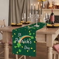 thumbnail image 3 of St. Patrick's Day Cotton Linen Table Runner for Dining Kitchen, Green Shamrock Rainbow Gold Coin Simple Wedding Outdoor Party Tablerunners, Dresser Scarf Coffee Tablecloth Runners 13x120 Inches, 3 of 9